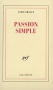 Couverture du livre : "Passion simple"