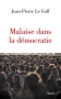Couverture du livre : "Malaise dans la démocratie"