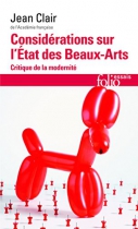Couverture du livre : "Considérations sur l'État des Beaux-Arts"